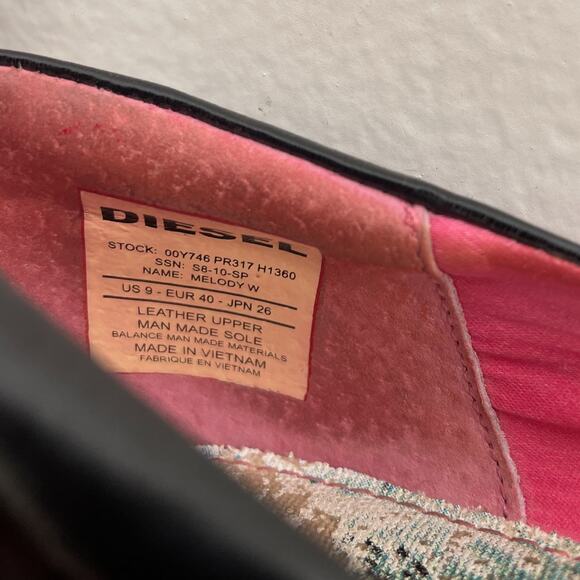 Vintage Y2K Diesel Pink Peep Toe Flats / US 9 / Indie Sleaze Euro Shoes / READ - Picture 9 of 11